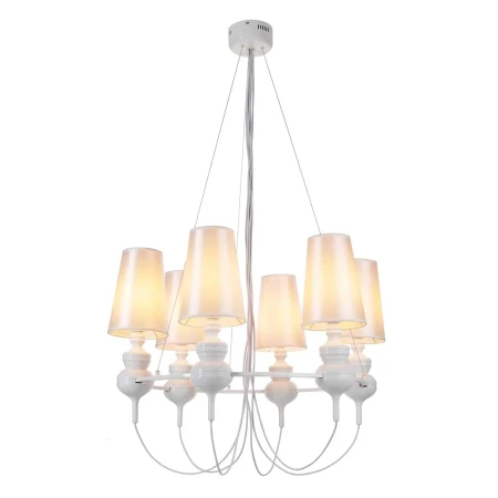 Lampa wisząca QUEEN-6 biała - ST-7105-6S white - Step Into Design